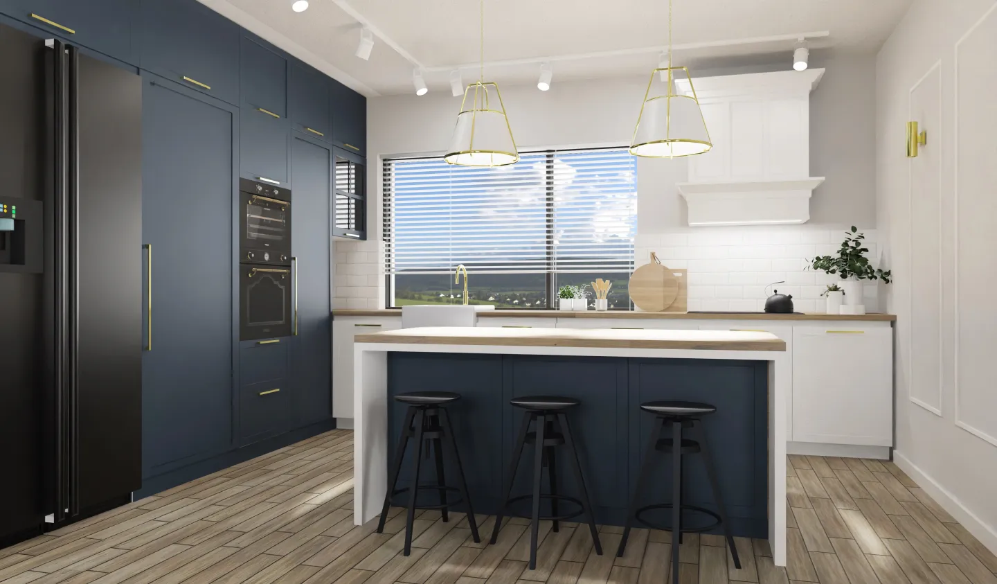 Architektoniczna wizualizacja kuchni