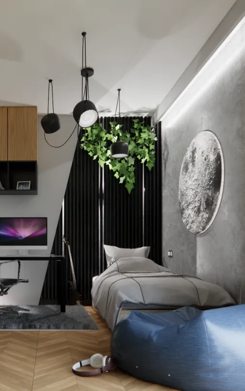 Architektoniczna wizualizacja sypialni dziecka